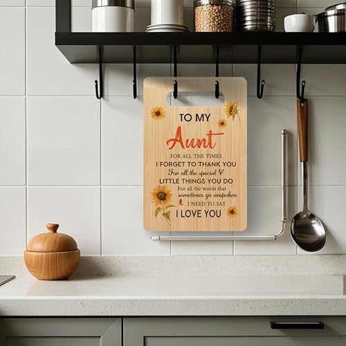 Tablero de corte de bambú para tía, tableros de charcutería en madera, regalos para cumpleaños, Día de la Madre o Navidad, decoración de cocina miniatura 5
