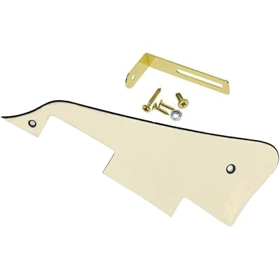 KAISH Aged White 3 Ply LP Guitar Pickguard with Gold Bracket for Epi Les Paul