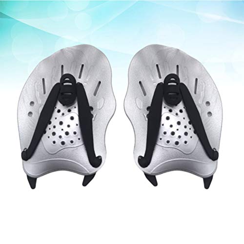 Barbatanas de mão para treino de natação com alças ajustáveis para natação e natação para mulheres e