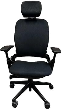 OFFICE LOGIX SHOP Leap V2 Chair with Headrest Bundle Fabric, Black