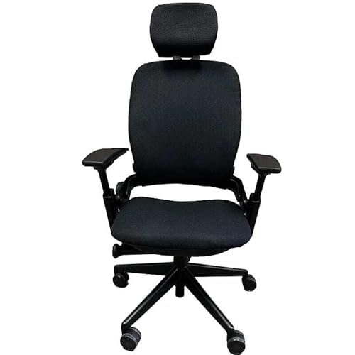 OFFICE LOGIX SHOP Leap V2 Chair with Headrest Bundle (Fabric Black)