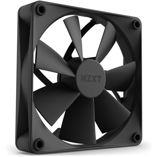 Nzxt F120P Static Pressure Fans - RF-P12SF-B1 - Presión Constante - Enfriamiento Potente - Larga Vida útil - Paquete Individual de Ventilador de 120 mm - Negro