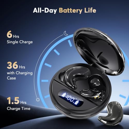 Sleep Earbuds for Side Sleepers, Invisible Flat Bluetooth Sleeping Earbuds by Acjohtin - Used condition - Image 4