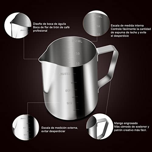 La Mejor Lista de Jarras para vaporizar leche que Puedes Comprar On-line. 30 Jarras para vaporizar leche marca YuaKio (3)