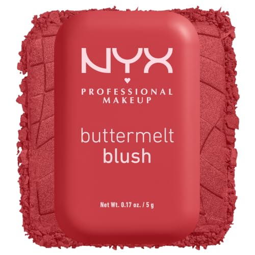 NYX Professional Makeup Buttermelt Blush- Face Makeup BUTTERMELT BLUSH 12H WEAR HIGH PIGMENT POWDER BLUSH, BUTTA THAN CORAL, BUTTA THAN CORAL, 0.17 oz