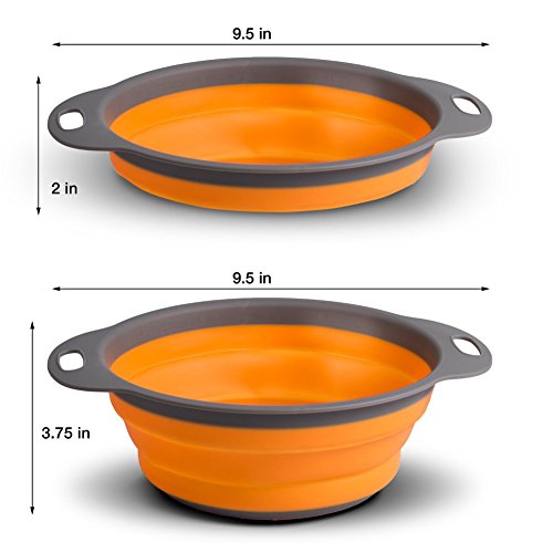 Swify 2 pezzi Scolapasta pieghevole in Silicone