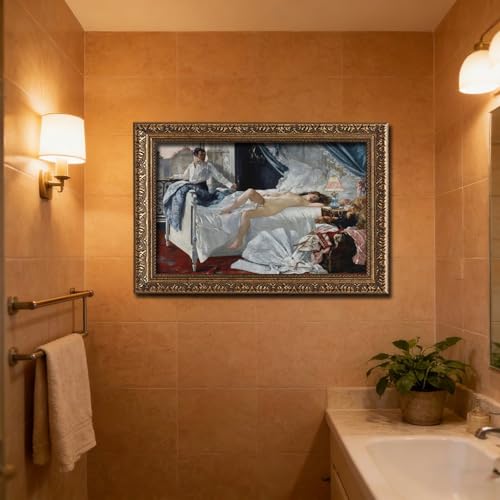 Impression sur toile avec cadre suspendu pour fixer facilement un tableau au salon