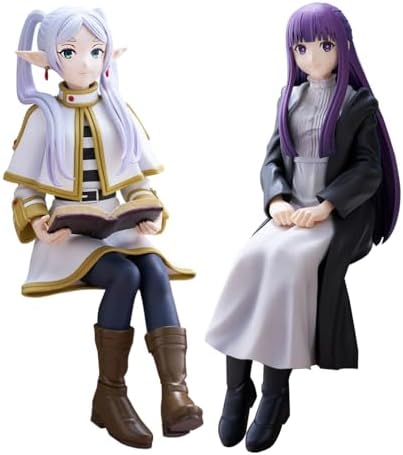 Lot of 2 Frieren and Fern Figures Sitting Position Frieren Noodle...