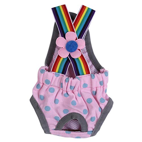 Image of Washable Female Dog Diapers Underwear, 6Sizes Pet Sanitary Pants Cloth Diaper Nappy Covers Underwear Reusable Suspender(S /10号)
