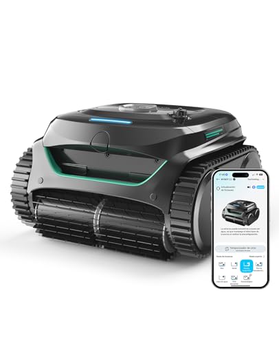 WYBOT C2 Limpiafondos Piscina, Robot Limpiafondos Piscina Inalámbrico 150㎡, Doble Filtración, 3...