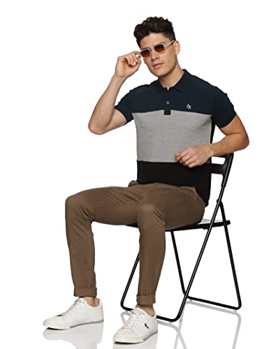 Image of ADRO Men's 100% Cotton Regular Fit Polo T-Shirt