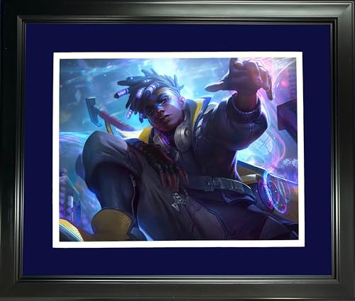 Framed League of Legends Ekko 12"x15" Video Game Photo