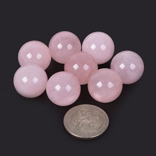 Miniatura 3 de Justinstones Bola energética natural de cuarzo rosa de 0.787 pulgadas (0.787 in), piedra preciosa curativa de cristal energético, colección