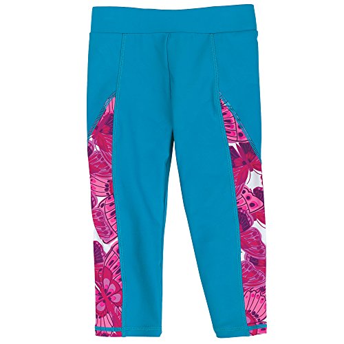 Sun Smarties Baby and Toddler Girls Swim Capris with Sun Protection, Ages 1-4