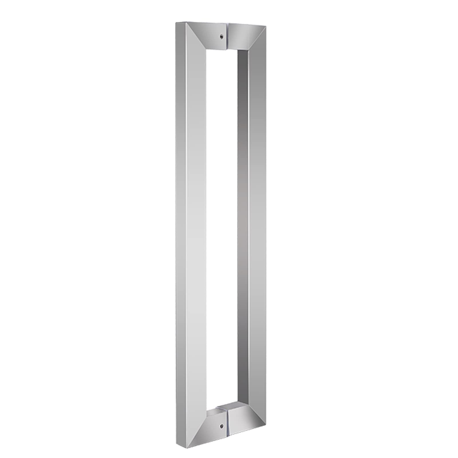Poignée de porte de douche carrée argentée de 150 cm à l'esthétique épurée