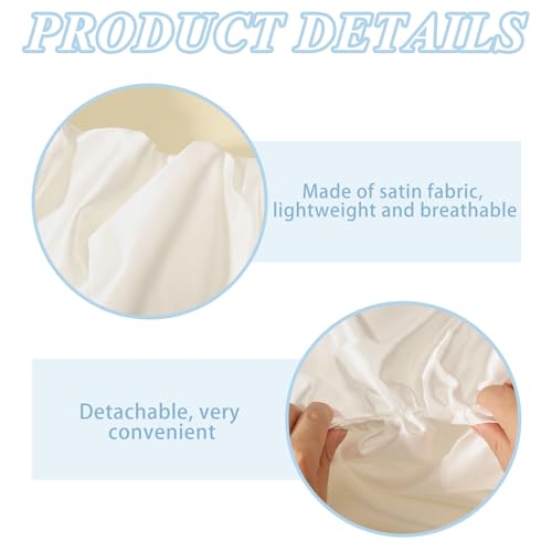 FREEBLOSS Wedding Satin Shawl Puff Sleeves Detachable Sleeves Cape Bridal Bolero Evening Party for Wedding Dress Woman 49"*15.75"3