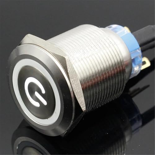 Interrupteur bouton-poussoir 24V en acier inoxydable durable pour tableau de commande épuré