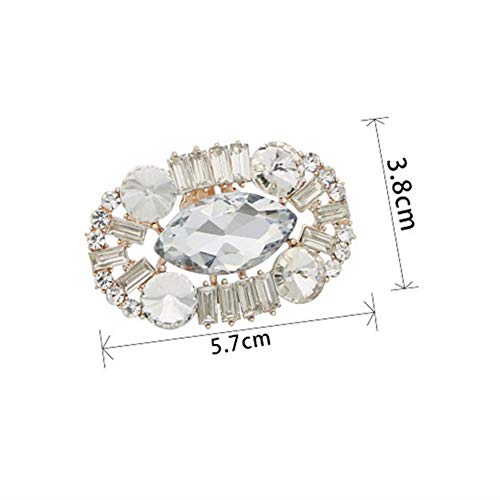 Clips à chaussures dorés orné de strass au design raffiné de mariage