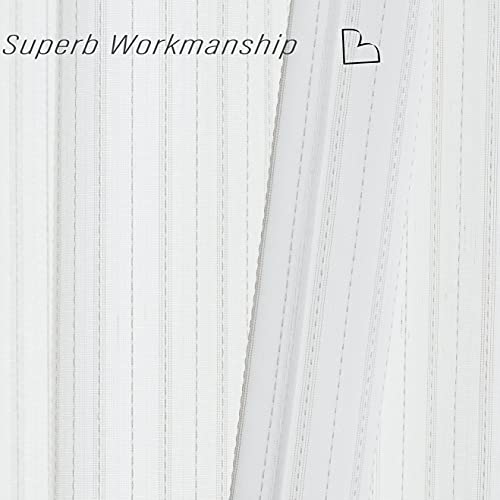 SXZJTEX Cortinas transparentes boêmias riscas de 213 cm de comprimento, tratamento de janela para qu