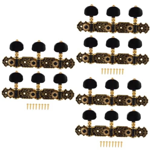 ibasenice 3paare Klassische Gitarre Stimmmechaniken Mit Pflaumenmuster Langlebige Und Praktische Tuning Pegs Für Akustische Gitarren Idealer Ersatz Für Defekte Saitenknöpfe Stilvolles