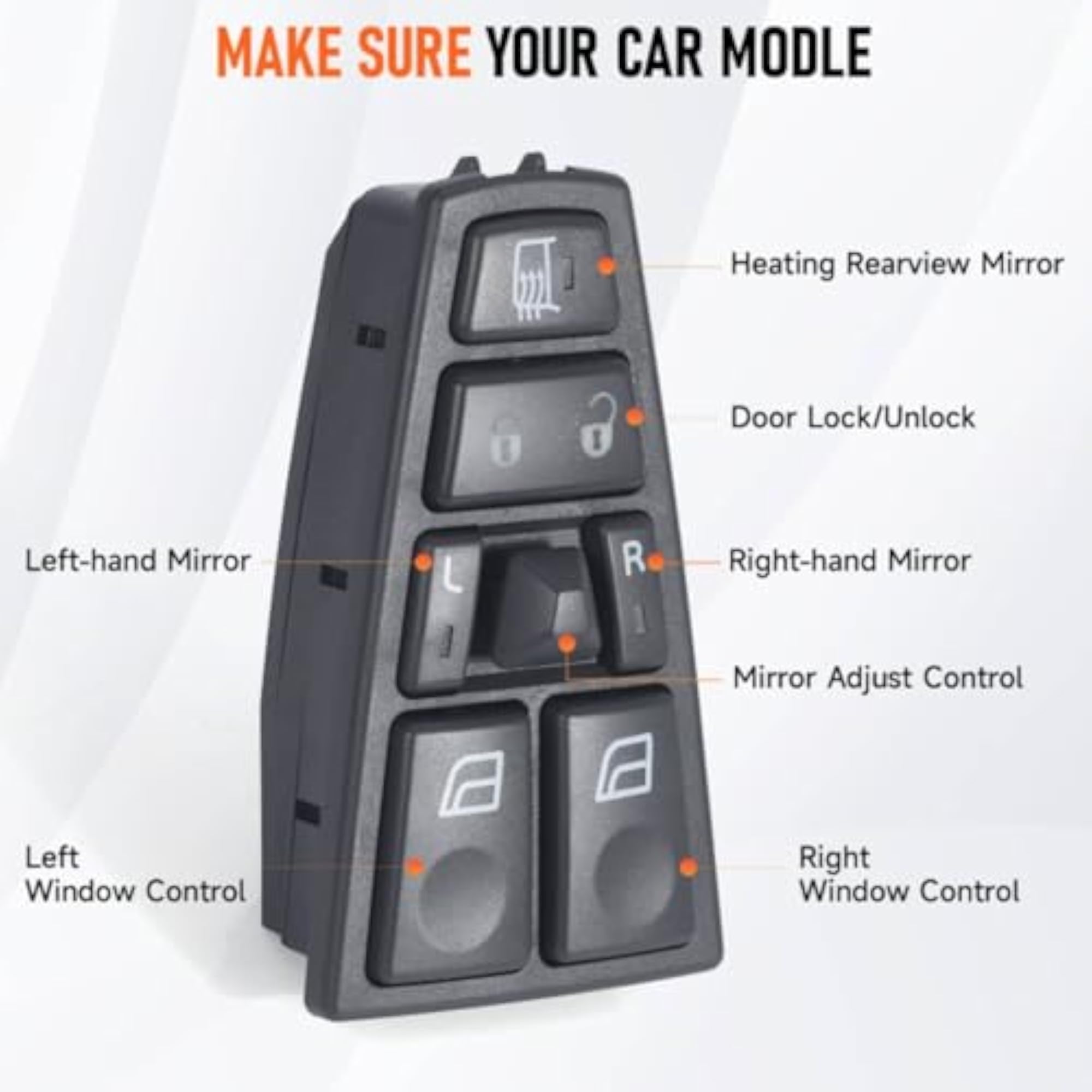 Driver Side Window Switch, OE-Compatible Power Window Switch