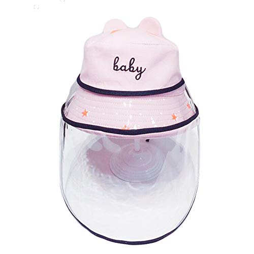 Sombreros de estilo pescador, para niños, con visera transparente extraíble, protección frente a los rayos ultravioleta, el polvo, las gotas y el sol Cover
