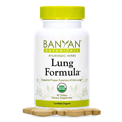 Banyan Botanicals Lung Formula â€“ Organic Herbal Tablet with Licorice & Tulsi â€“ for Healthy, Clear Breathing & Overall Lung Health* â€“ 90 Tablets â€“ Non GMO Sustainably Sourced Vegan