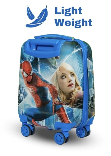 Image of ADSON Abs Kids Trolley 360 Rotating Luggage 360 Degree Wheels Non-Breakable 16 Inch Kids Hardsided Suitcase with 4 Wheels, 360 Degree Wheel Travel Trolley Bag (Design 17)