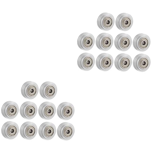 GLEAVI 26pcs Printer Roller Wheels Plastic Pulley Ball Bearings for Passive round Wheel Suitable for Printing Roller and