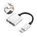 Produktbild KOBWA 2-in-1 Typ C Bis 3,5 mm Kopfhörer Audio Adapter Ladegerät Adapter Splitter Unterstützt Call/Aufladen/Musik Kontrolle für Huawei Mate 10 Pro/P20/P20 Pro,Motorola Moto Z/Z Force, Xiaomi 6/Note 3