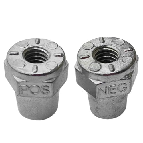 Borne de batterie 3/8 filetée robuste avec adaptateurs positif négatif en lot de 10 - 5