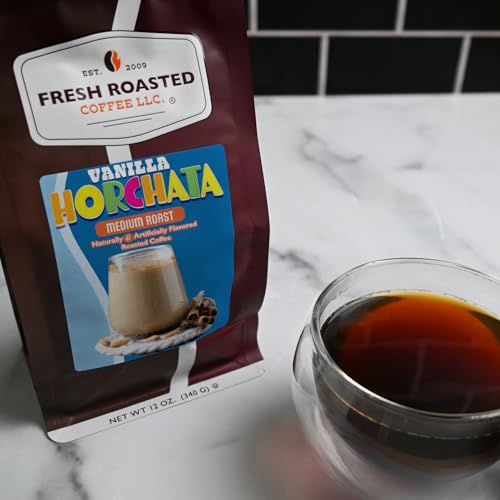 Image of Fresh Roasted Coffee, Vanilla Horchata Flavored Drip Ground Coffee, Medium Roast, Kosher, 12 oz