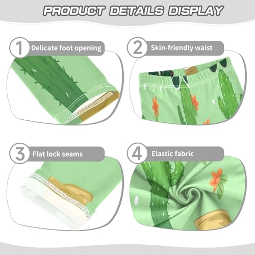 Bolaz Toddler Girls Leggings Printed Yoga Pants Leggings Cactus Cap for Kids3