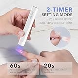Aokitec Handheld UV Lamps for Gel Nails - LED Nail Lamp for Gel Nail Stickers Portable Nail Dryer for Gel Polish Nail Glue Semi-cured Gel Nail Strips Quick Dry for Toe Nails Home Salon Travel Mani Use - Image 4