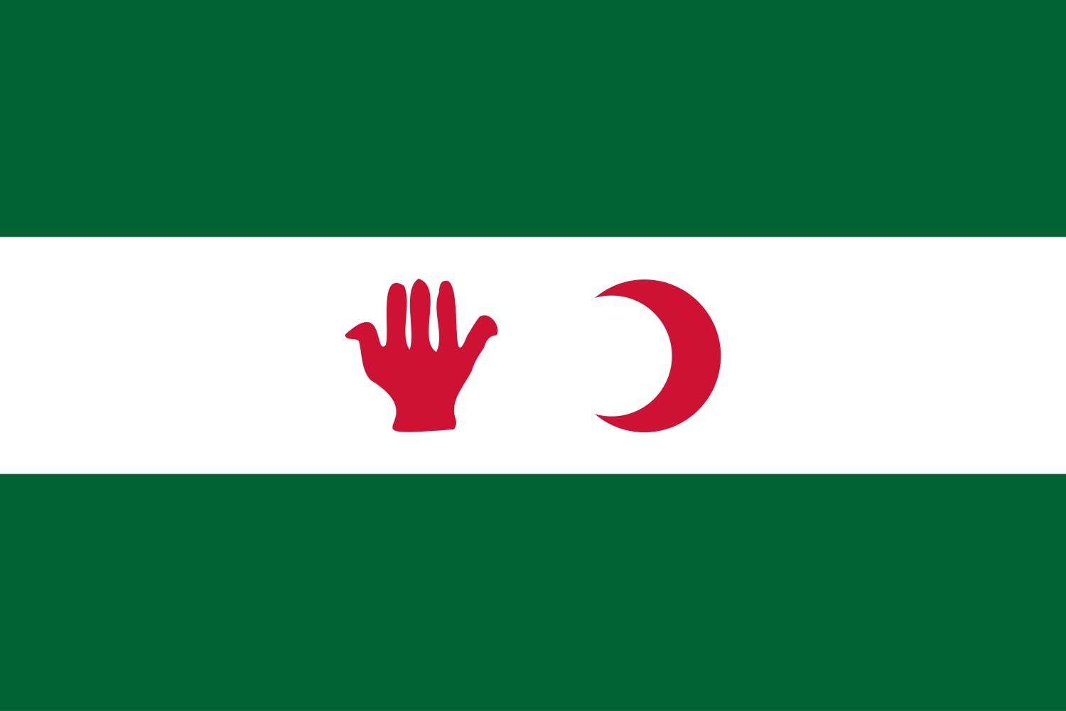 Drapeau UDMA Union Démocratique Manifeste Algérien grand format