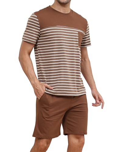Pyjama homme été à manches courtes idéal pour vos moments de détente