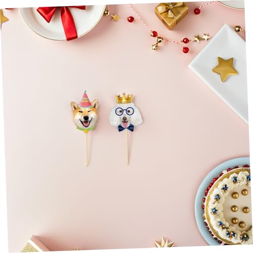 GLEAVI 56stücke Hund Geburtstagsdekoration mit Tortenaufsatz für Welpenparty Cupcake-Topper mit Hundemotiven Partyzubehör für Haustiergeburtstag Dekoration für Hundegeburtstag