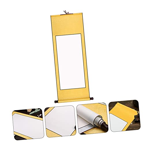 ULDIGI 5Pcs Pano Caligrafia Pincel Amarelo Papéis Longos Sumie Corte Madeira Profissional Em Chunlia