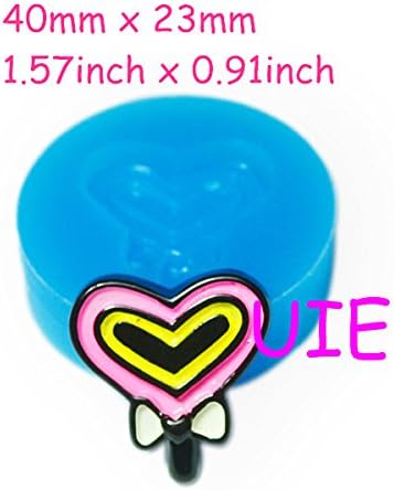 069LBK Heart Lollipop Silicone Mold - Sugarcraft Cake Decorating Fake Food Candy Cotton Candy Molds, Jewelry Mould Food Safe
