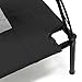 Wiltec Hundebett mit Dach Schwarz 76 x 60 x 16 cm Größe M bis 25 kg Outdoor Katzenliege Haustier Schlafplatz Sonnendach