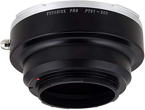 Image of Fotodiox Pro Lens Adapter Compatible with Pentax 6x7 (P67, Pk67) to Canon EOS (EF, EF-S) D /SLR Camera Body - Gen10 Focus Confirmation Chip