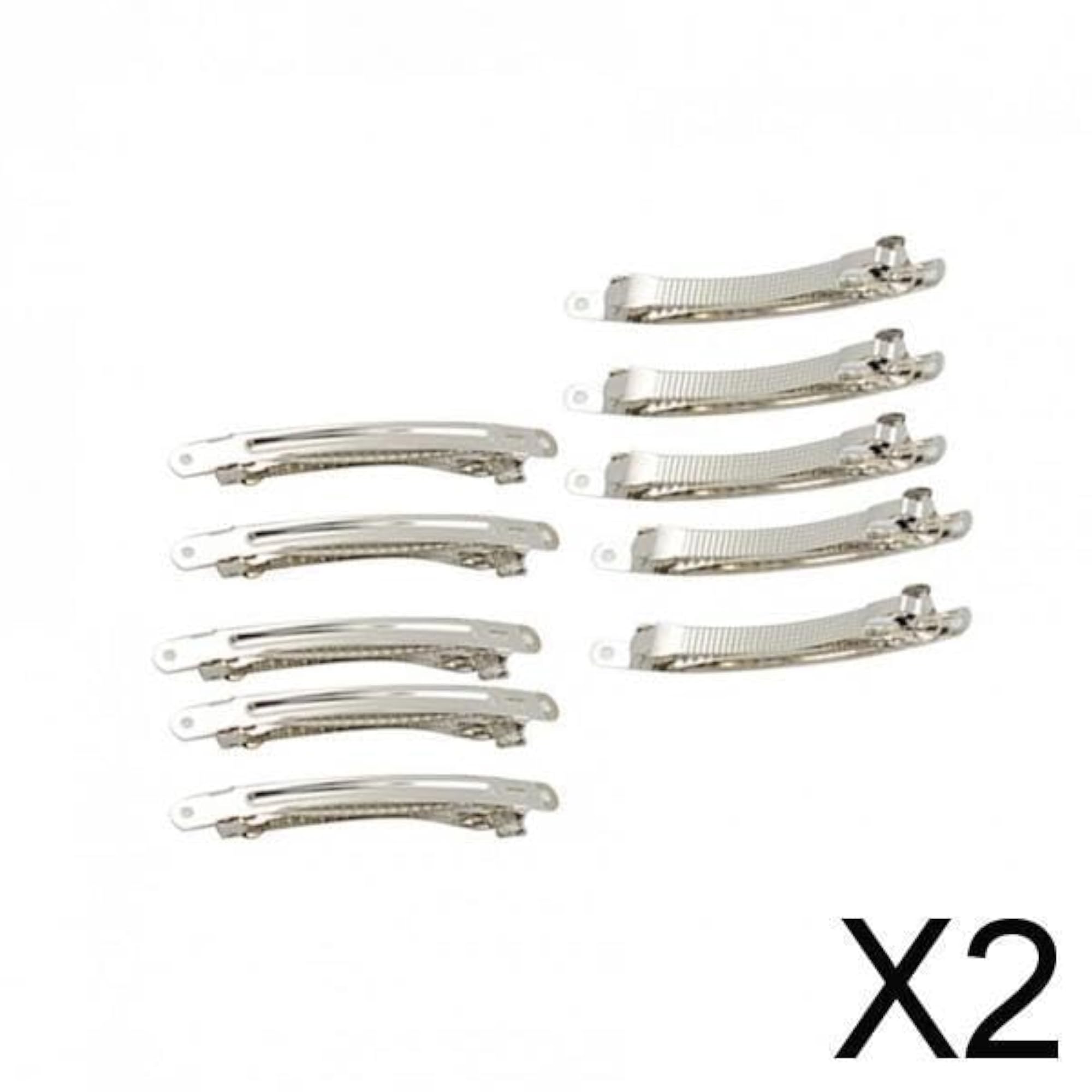 10pcs Silver French Style Hair Clips