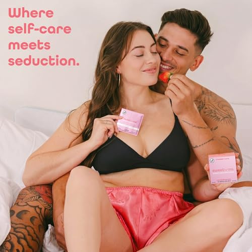 Image of Sweetums Feminine Wipes For Women, Individually Wrapped - pH Balanced Flavored Intimate Wipes - Pack of 10 (Strawberry)