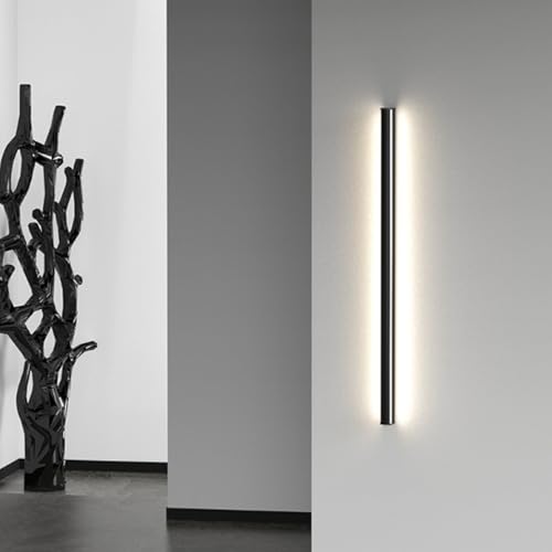 Lámpara de pared larga LED de 60cm aplique lineal blanco regulable con mando para dormitorio 7