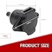 CyperFair Trailer 7-pin Round Plug, Plug and Play Trailer Adapter for Signal Light Display, Power Cord Connector with Protective Cover, Universal Semi Truck Trailer Wiring Harness Car End (Black)