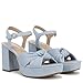 LifeStride Womens August Heeled Sandal Blue 8.5 W