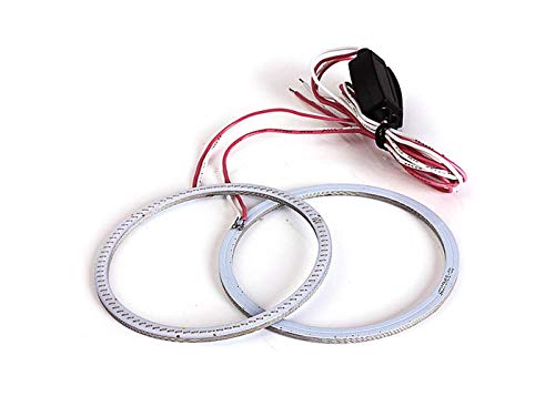 Image of 2 x 80mm 93 LED CCFL Headlight COB Angel Eyes Halo Ring Lamp (Blue)