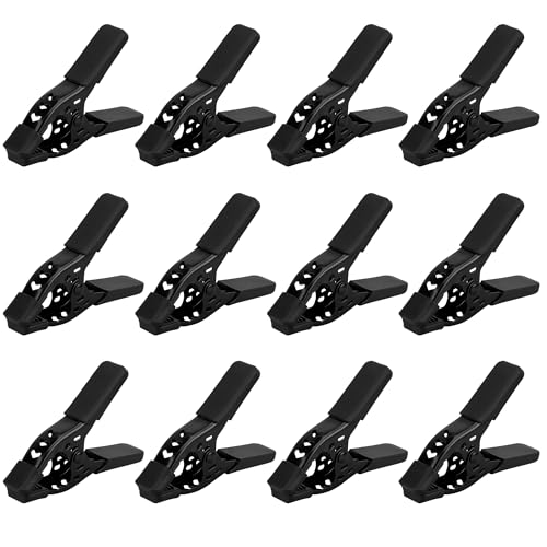 Image of 12-Piece Woodworking Spring Clamps - 4-inch Heavy Duty Tarp Clamps for Pool Cover & Backdrop