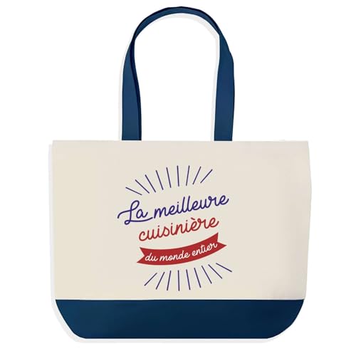 Sac de shopping bleu Planetee grand format pour courses et provisions