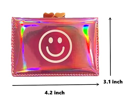 Smile Coin Purse Happy Face Kids Wallet with Charm Mini Coin Pouches and Strap - Preppy Aesthetic Y2K Wallet for Women4